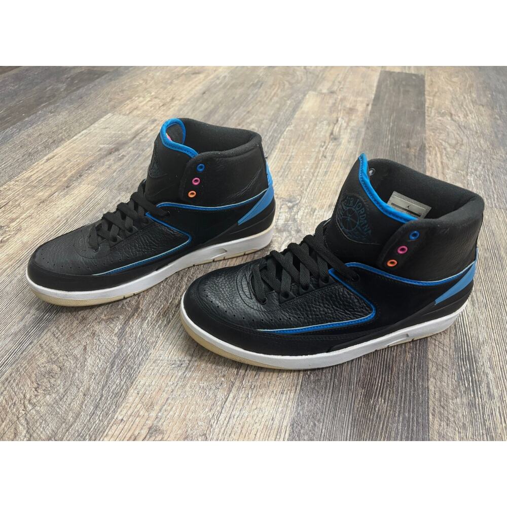Air Jordan 2 Retro Radio Raheem Black Blue Pink 834274-014‎ Mens Size 8